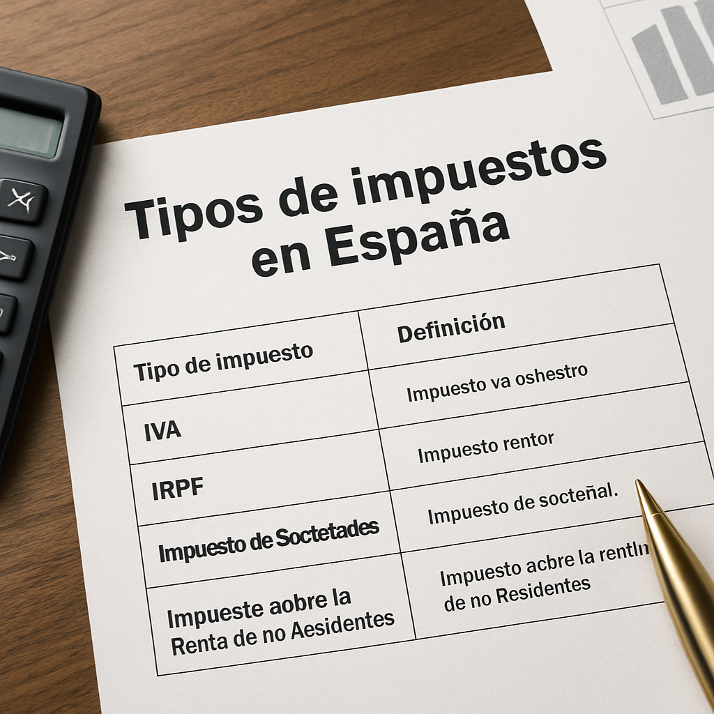 Tipos de impuestos en España